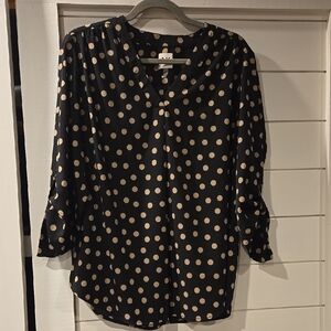 Women's Black Polka Dot Top